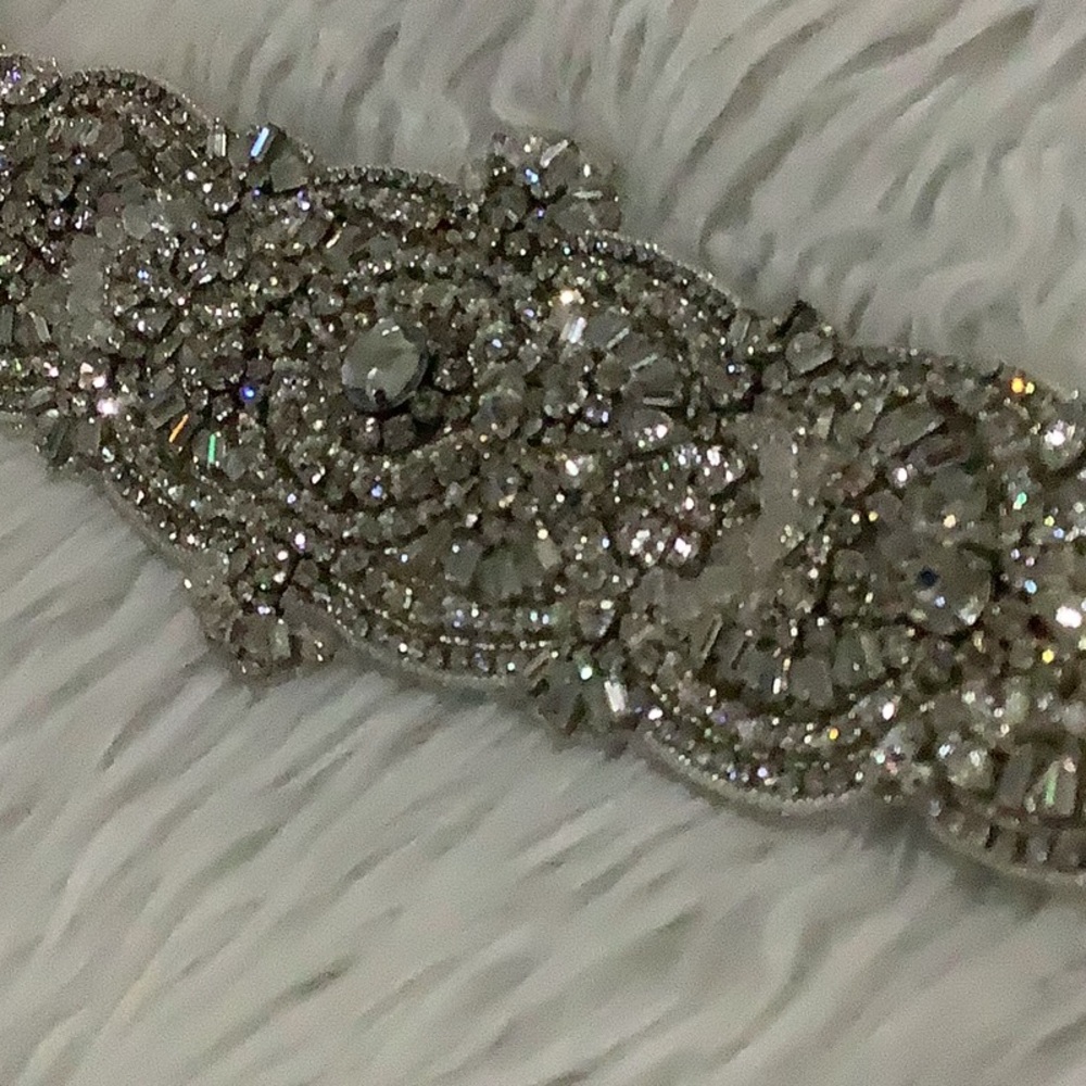 Blossom Veils wedding day evening dress rhinestone sparkling beaded belt